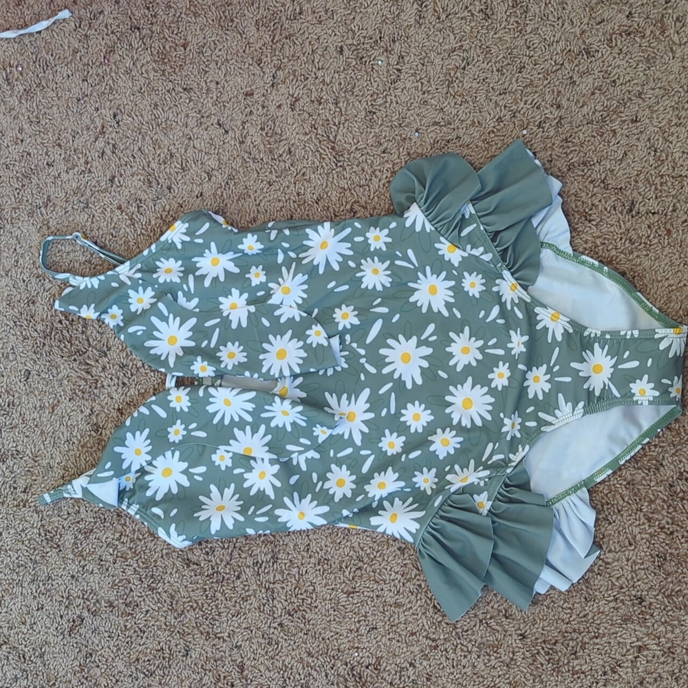 Floral One-Piece Swimsuit with Ruffles